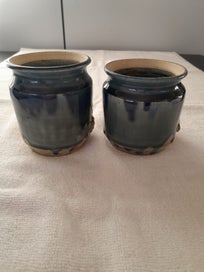 Listing 3 of 4 for 2 x Dovedale Pottery "country scene" pots