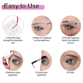 Listing 4 of 8 for 24pcs Eyebrow Stencil, Reusable Eyebrow Trimming Tool for Women, Eyebrow Te