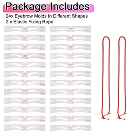 Listing 6 of 8 for 24pcs Eyebrow Stencil, Reusable Eyebrow Trimming Tool for Women, Eyebrow Te
