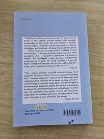 Listing 5 of 5 for Philosophical Hermeneutics by Hans-Georg Gadamer (1977)