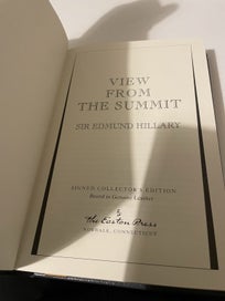 Listing 4 of 4 for 'VIEW FROM THE SUMMIT' - Edmund Hillary Signed Book & COA