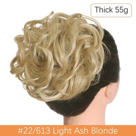Listing 3 of 19 for Synthetic Messy Hair Bun Chignon Scrunchies Fake Hair Band Braid Elastic