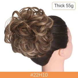 Listing 5 of 19 for Synthetic Messy Hair Bun Chignon Scrunchies Fake Hair Band Braid Elastic