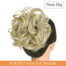 Listing 8 of 19 for Synthetic Messy Hair Bun Chignon Scrunchies Fake Hair Band Braid Elastic