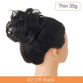 Listing 10 of 19 for Synthetic Messy Hair Bun Chignon Scrunchies Fake Hair Band Braid Elastic