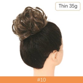 Listing 12 of 19 for Synthetic Messy Hair Bun Chignon Scrunchies Fake Hair Band Braid Elastic