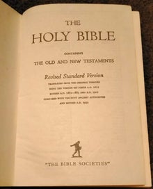 Listing 2 of 2 for The Bible Revised Standard Edition with 1968 name inside