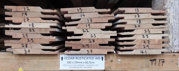 Listing 1 of 2 for Cedar Rusticated Weatherboard - 60Lm Job Lot H180 x W19 NL16538