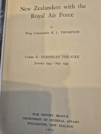 Listing 3 of 3 for New Zealanders with Royal Airforce & Royal New Zealand Airforce history Books.