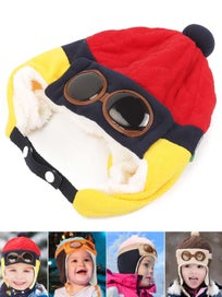 Listing 2 of 10 for Cute Baby Toddler Winter Hat Pilot Aviator Fleece Warm Hat Earflap Cap for