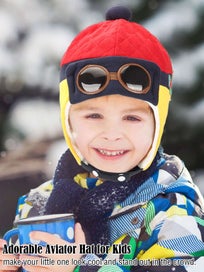 Listing 3 of 10 for Cute Baby Toddler Winter Hat Pilot Aviator Fleece Warm Hat Earflap Cap for