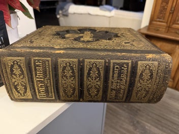 Listing 3 of 15 for Large Antique Victorian Family Bible c.1880s – Illustrated Edition