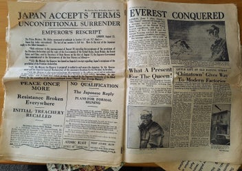 Listing 3 of 9 for Vintage newspapers plus soft cover books and comics from WWII
