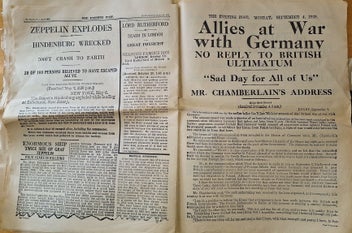 Listing 5 of 9 for Vintage newspapers plus soft cover books and comics from WWII