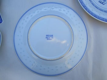 Listing 6 of 8 for COLLECTION OF CHINESE BLUE AND WHITE DRAGON CHINA PLATES BOWLS AND SPOONS