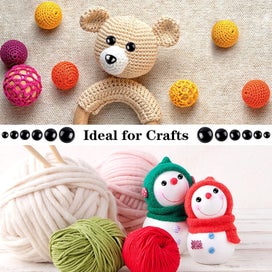 Listing 6 of 6 for 100PCS Plastic Safety Crochet Eyes Bulk with 100PCS Washers for Crochet Cra