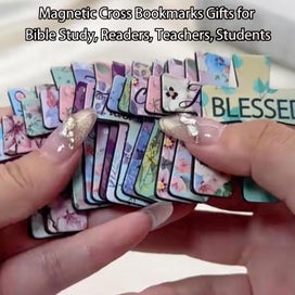Listing 2 of 7 for 12Pcs Magnetic Cross Bookmarks Gifts, Cross Magnetic Bookmarks with Inspira