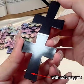 Listing 4 of 7 for 12Pcs Magnetic Cross Bookmarks Gifts, Cross Magnetic Bookmarks with Inspira