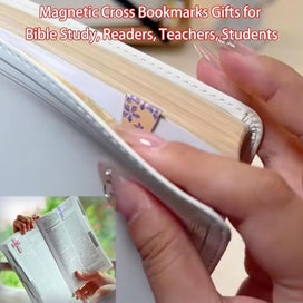 Listing 5 of 7 for 12Pcs Magnetic Cross Bookmarks Gifts, Cross Magnetic Bookmarks with Inspira