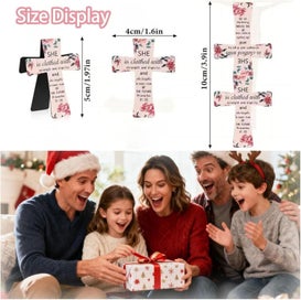 Listing 7 of 7 for 12Pcs Magnetic Cross Bookmarks Gifts, Cross Magnetic Bookmarks with Inspira
