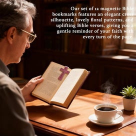 Listing 4 of 8 for 12Pcs Magnetic Cross Bookmarks Gifts for Bible Study, Cross Magnetic Bookma