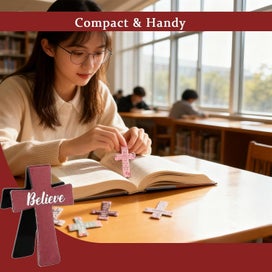 Listing 6 of 8 for 12Pcs Magnetic Cross Bookmarks Gifts for Bible Study, Cross Magnetic Bookma