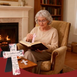 Listing 8 of 8 for 12Pcs Magnetic Cross Bookmarks Gifts for Bible Study, Cross Magnetic Bookma