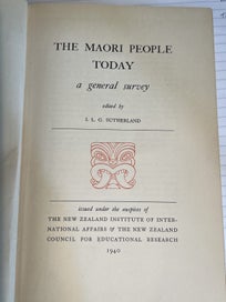 Listing 4 of 20 for The Maori People today. A General Survey. Edited by I. L. G. Sutherland