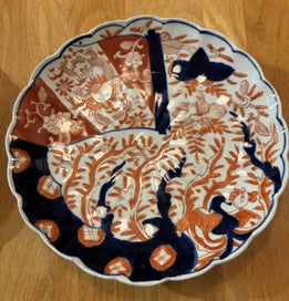 Listing 4 of 6 for Pair of Antique Japanese Imari Scalloped Porcelain Plates
