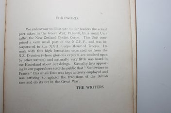 Listing 4 of 10 for New Zealand Cyclist Corps in the Great War 1914-1918. FIRST EDITION 1922
