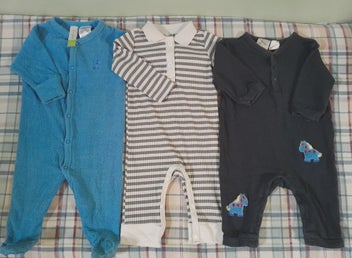 Listing 1 of 4 for BABY BOYS ONESIES × 3 size 3-6 months