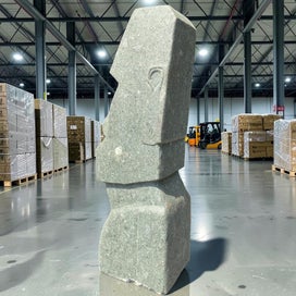 Listing 6 of 7 for $1 RESERVE EASTER ISLAND GARDEN STATUE 840mm BIG SIZE CARVED STONE WAS $1295