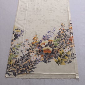 Listing 4 of 17 for Vintage Japanese Silk Fabric Piece Floral Print Kimono Panel
