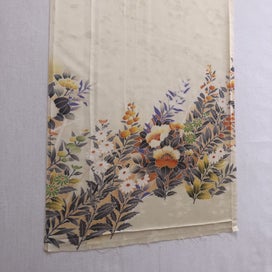 Listing 6 of 17 for Vintage Japanese Silk Fabric Piece Floral Print Kimono Panel
