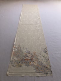 Listing 11 of 17 for Vintage Japanese Silk Fabric Piece Floral Print Kimono Panel