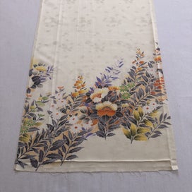 Listing 9 of 17 for Vintage Japanese Silk Fabric Piece Floral Print Kimono Panel