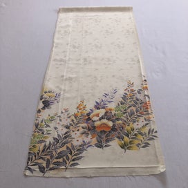 Listing 13 of 17 for Vintage Japanese Silk Fabric Piece Floral Print Kimono Panel