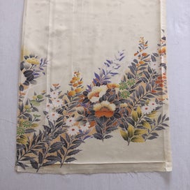 Listing 15 of 17 for Vintage Japanese Silk Fabric Piece Floral Print Kimono Panel