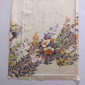 Listing 16 of 17 for Vintage Japanese Silk Fabric Piece Floral Print Kimono Panel