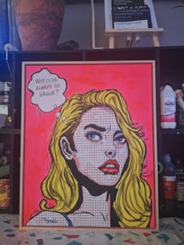 Listing 6 of 20 for ORIGINAL ACRYLIC POP ART PAINTING - Suspicious Minds