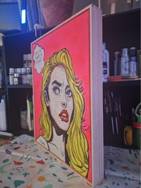 Listing 7 of 20 for ORIGINAL ACRYLIC POP ART PAINTING - Suspicious Minds