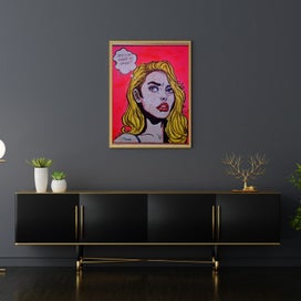 Listing 11 of 20 for ORIGINAL ACRYLIC POP ART PAINTING - Suspicious Minds