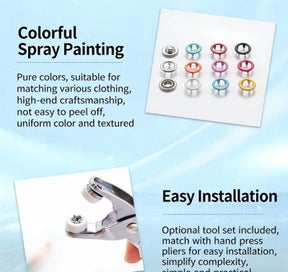 Listing 16 of 20 for $1 Everyone Deserved AS SEEN ON TV (SeMachi Hair cloth Metal Snap Fastener Set )