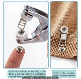Listing 12 of 20 for $1 Everyone Deserved AS SEEN ON TV (SeMachi Hair cloth Metal Snap Fastener Set )