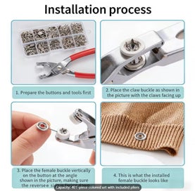 Listing 11 of 20 for $1 Everyone Deserved AS SEEN ON TV (SeMachi Hair cloth Metal Snap Fastener Set )
