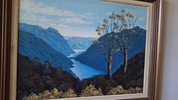 Listing 4 of 20 for <<< WELL-EXECUTED " LILY THOMPSON '88 - WILMOT PASS " OIL PAINTING >>>