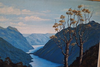 Listing 10 of 20 for <<< WELL-EXECUTED " LILY THOMPSON '88 - WILMOT PASS " OIL PAINTING >>>