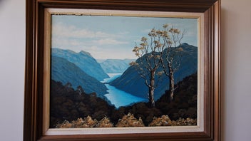 Listing 12 of 20 for <<< WELL-EXECUTED " LILY THOMPSON '88 - WILMOT PASS " OIL PAINTING >>>