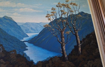 Listing 16 of 20 for <<< WELL-EXECUTED " LILY THOMPSON '88 - WILMOT PASS " OIL PAINTING >>>