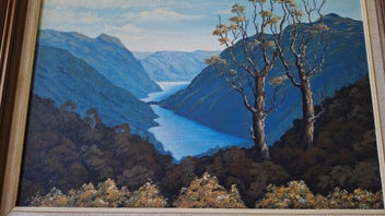Listing 13 of 20 for <<< WELL-EXECUTED " LILY THOMPSON '88 - WILMOT PASS " OIL PAINTING >>>